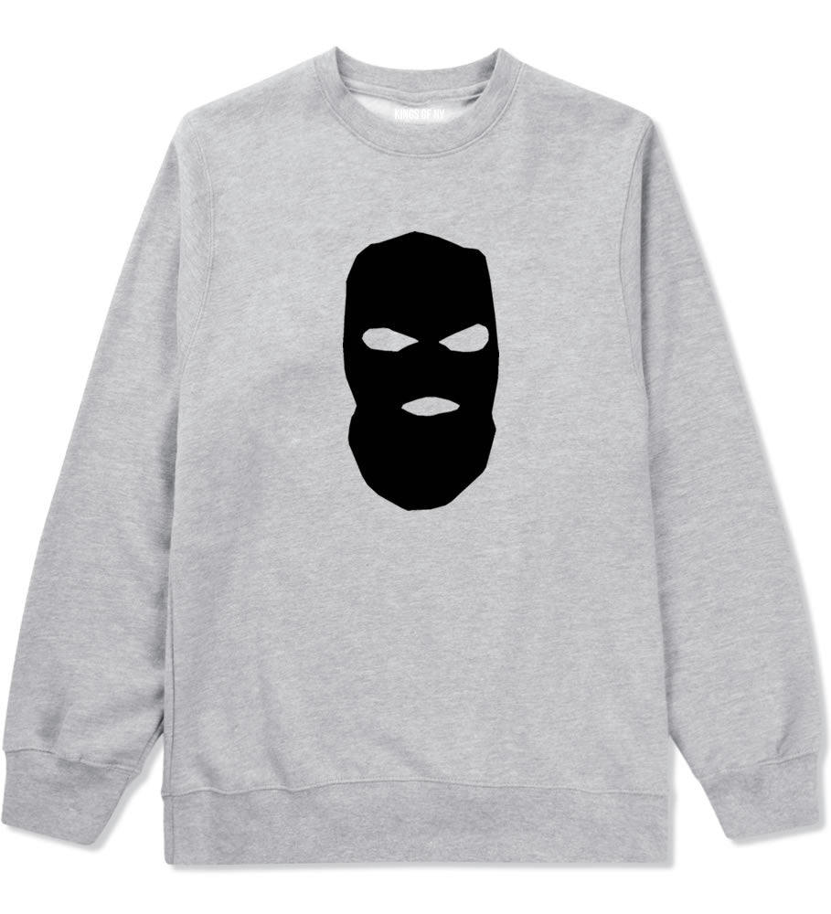 Ski Mask Way Robber Boys Kids Crewneck Sweatshirt in Grey By Kings Of NY
