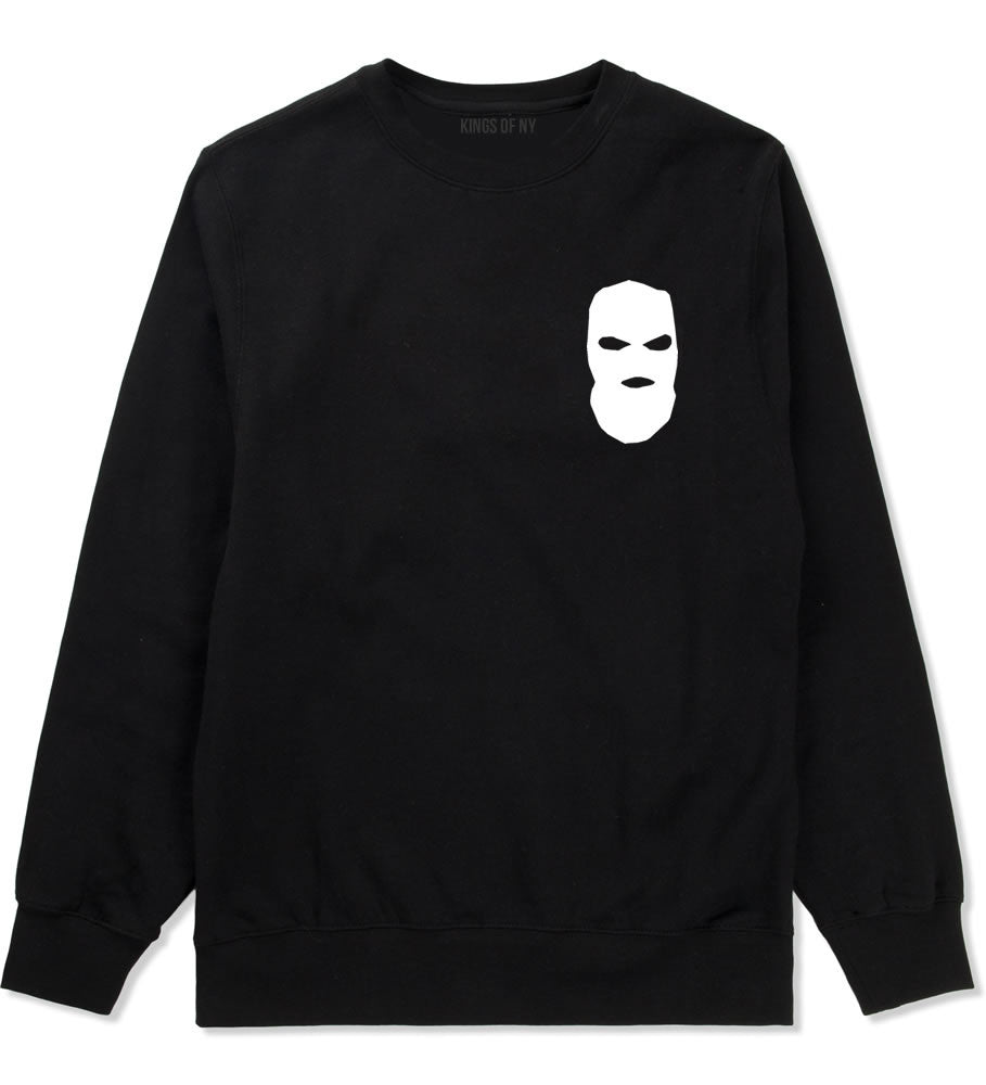 Ski Mask Way Robber Chest Logo Crewneck Sweatshirt in Black By Kings Of NY