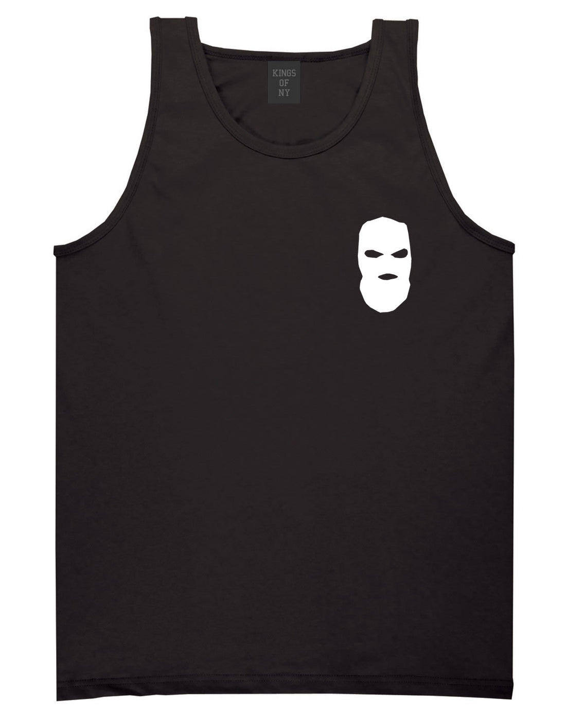 Ski Mask Way Robber Chest Logo Tank Top in Black By Kings Of NY