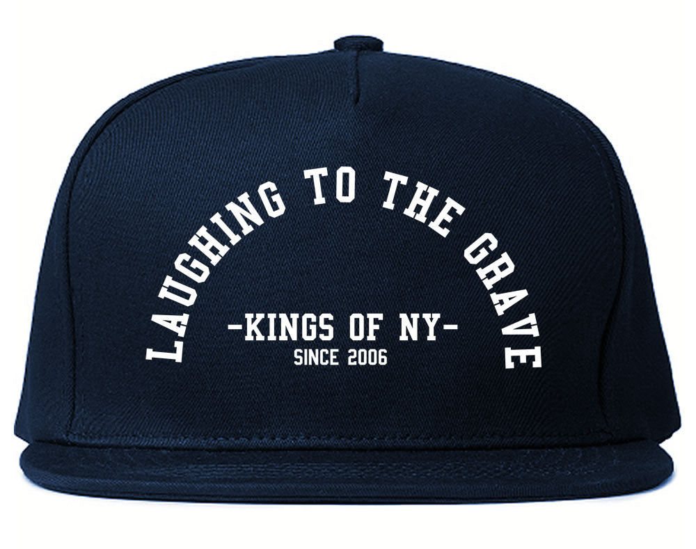 Laughing To The Grave Skull 2006 Snapback Hat in Navy Blue By Kings Of NY