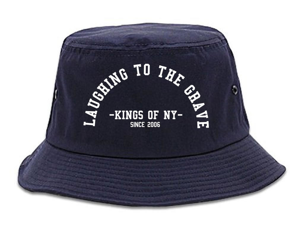 Laughing To The Grave Skull 2006 Bucket Hat in Navy Blue By Kings Of NY