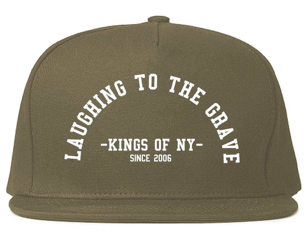 Laughing To The Grave Skull 2006 Snapback Hat in Grey By Kings Of NY