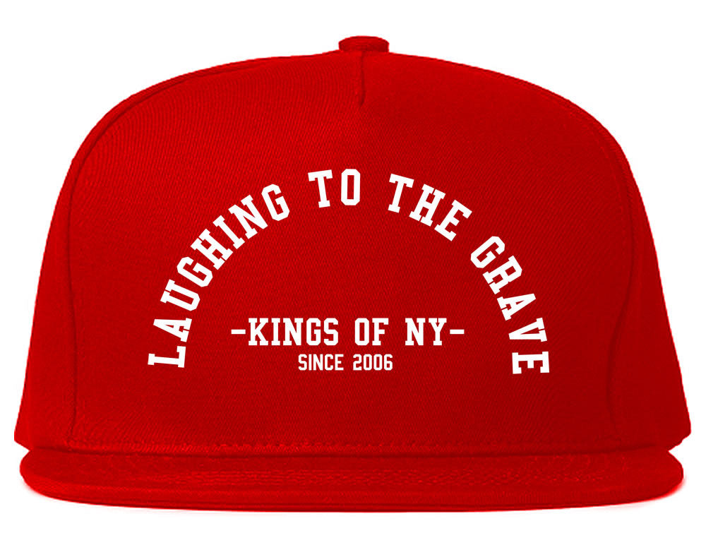 Laughing To The Grave Skull 2006 Snapback Hat in Red By Kings Of NY