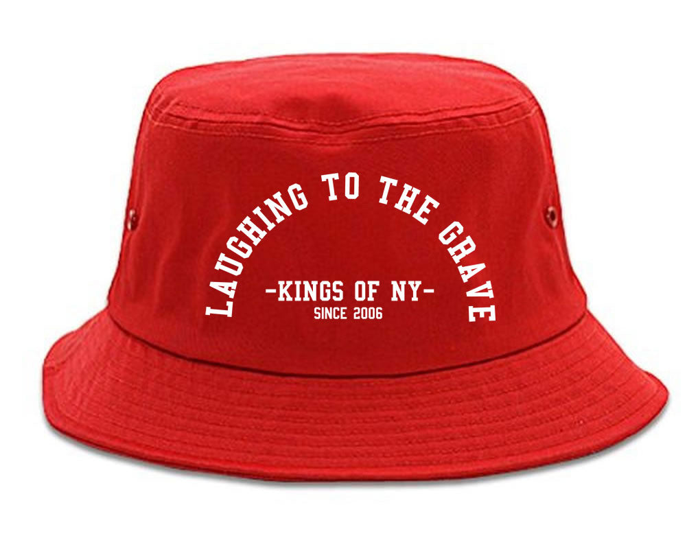 Laughing To The Grave Skull 2006 Bucket Hat in Red By Kings Of NY