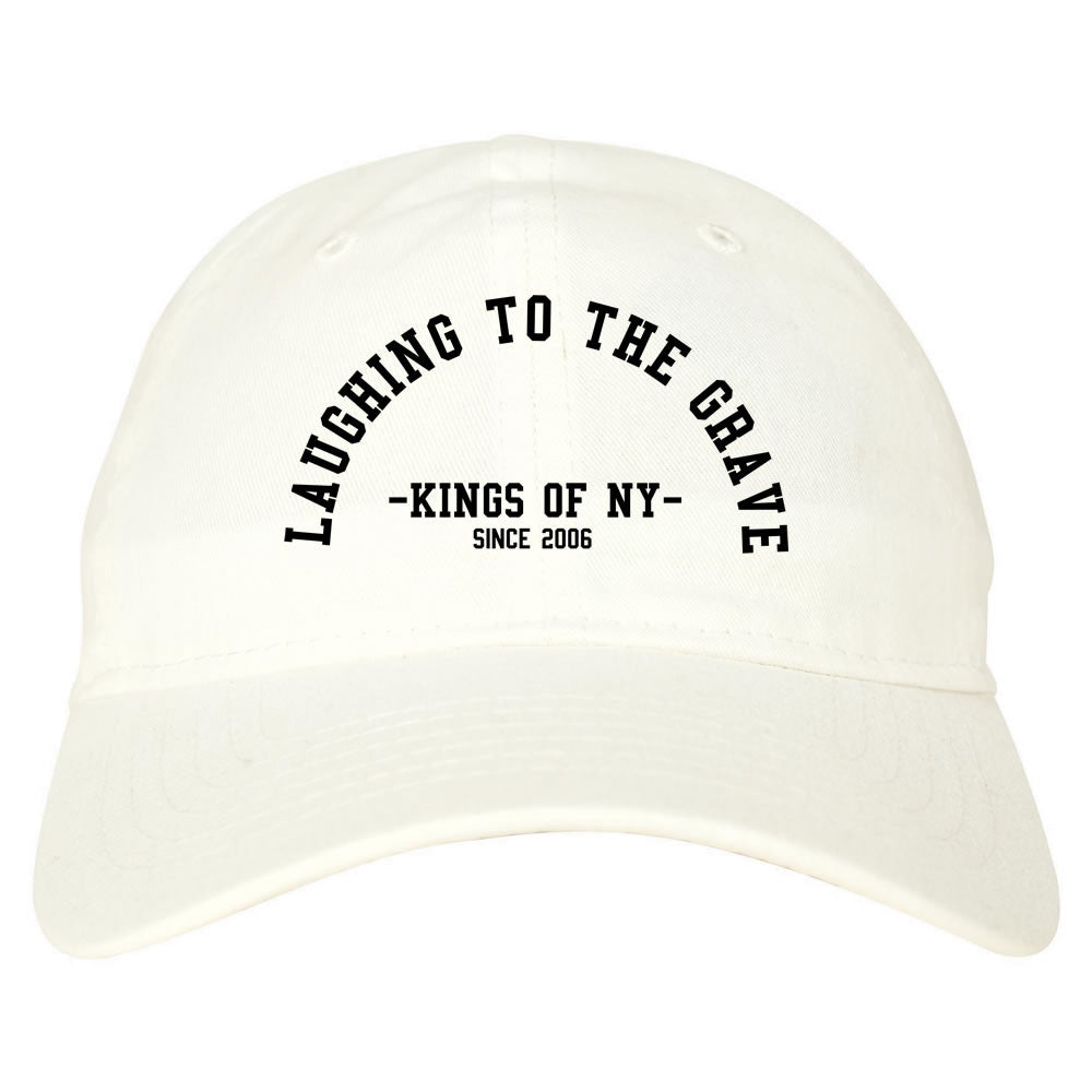 Laughing To The Grave Skull 2006 Dad Hat in White By Kings Of NY