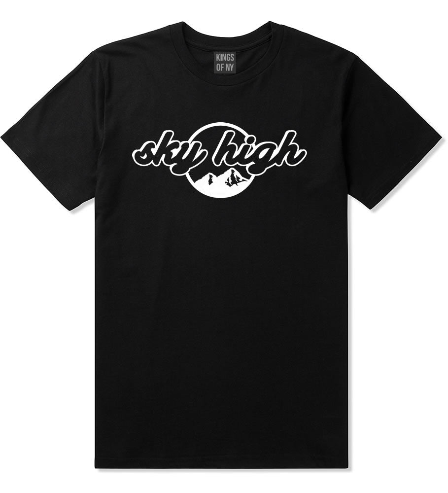 Sky High Mountain View T-Shirt in Black