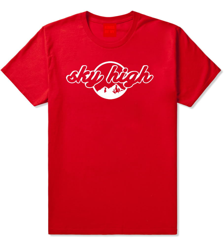 Sky High Mountain View T-Shirt in Red
