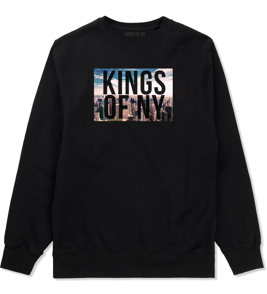 New York Skyline Crewneck Sweatshirt in Black by Kings Of NY