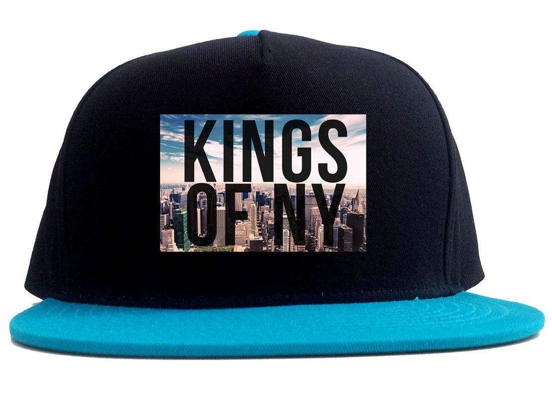 New York Skyline 2 Tone Snapback Hat in Black and Blue by Kings Of NY