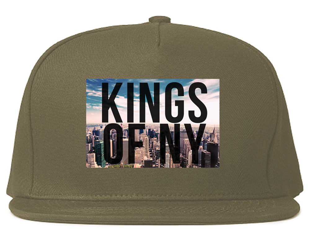 New York Skyline Snapback Hat in Grey by Kings Of NY