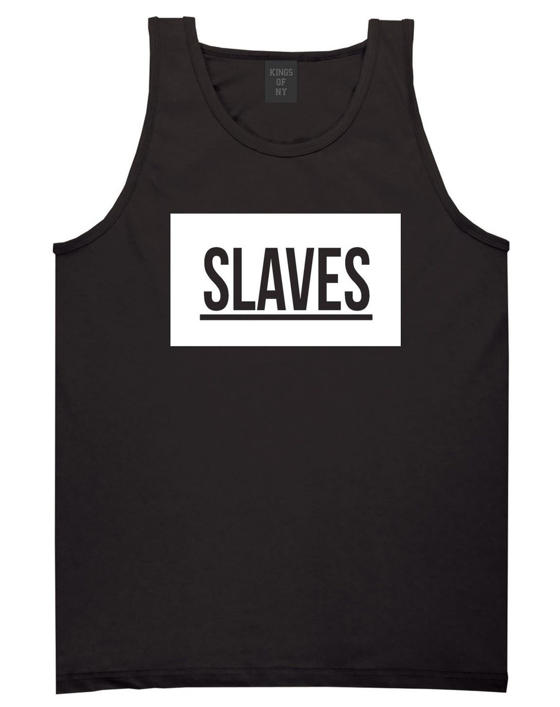 Slaves Fashion Kanye Lyrics Music West East Tank Top In Black by Kings Of NY