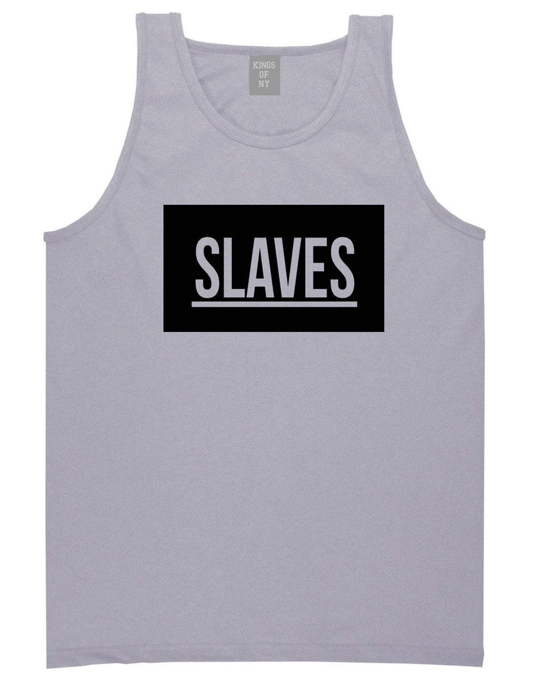 Slaves Fashion Kanye Lyrics Music West East Tank Top In Grey by Kings Of NY