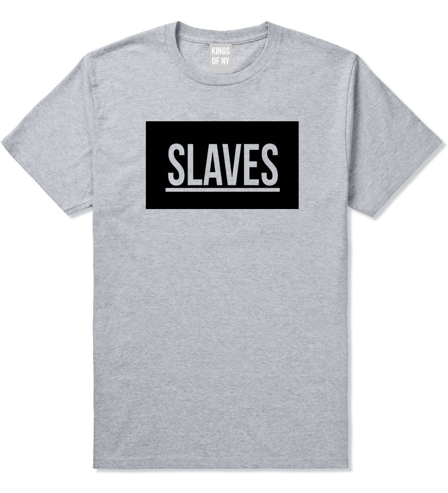 Slaves Fashion Kanye Lyrics Music West East T-Shirt In Grey by Kings Of NY