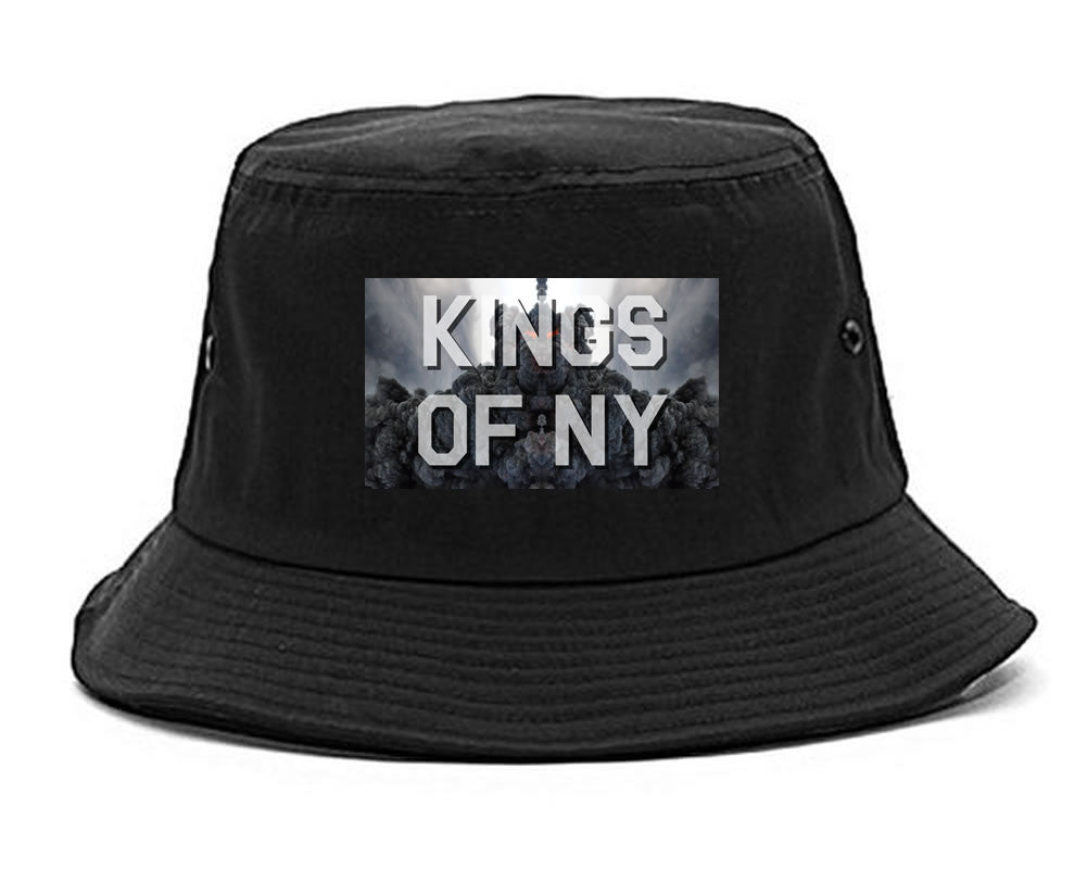 Smoke Cloud End Of Days Kings Of NY Logo Bucket Hat in Black By Kings Of NY