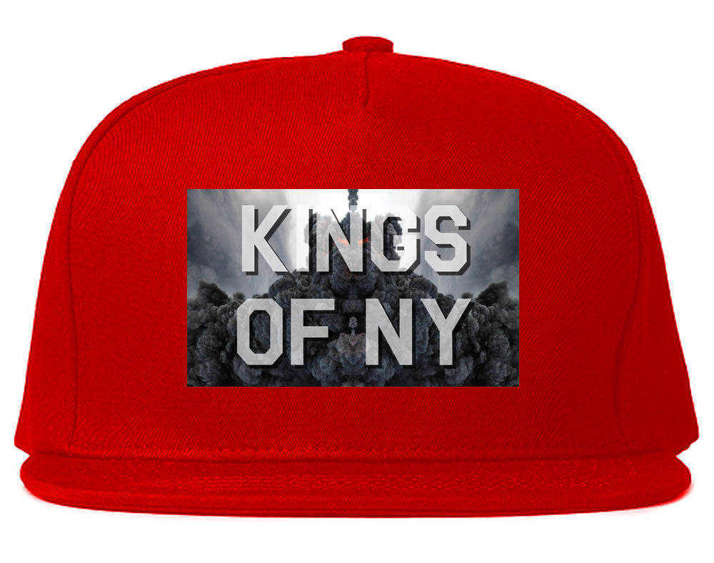 Smoke Cloud End Of Days Kings Of NY Logo Snapback Hat in Red By Kings Of NY