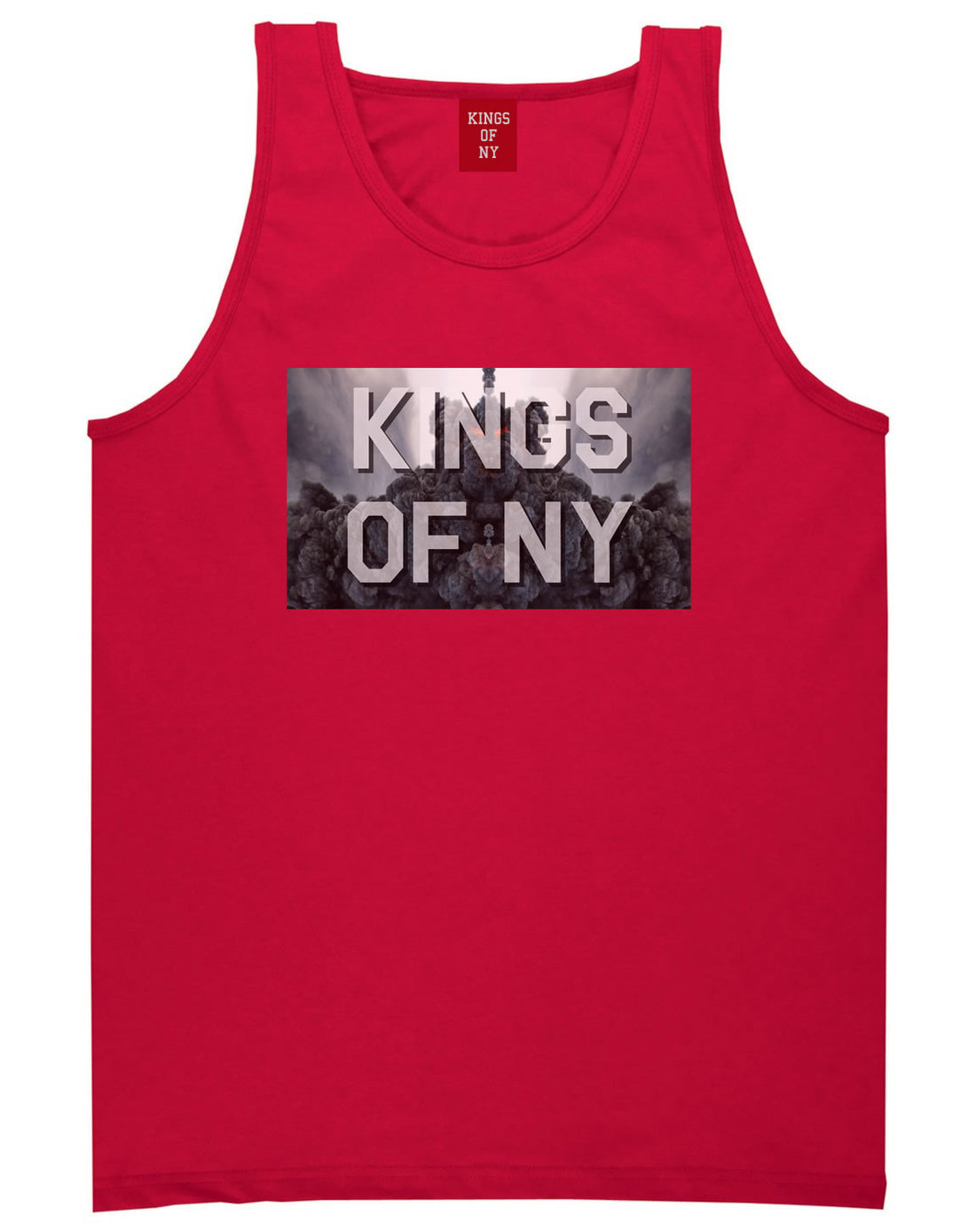 Smoke Cloud End Of Days Kings Of NY Logo Tank Top in Red By Kings Of NY
