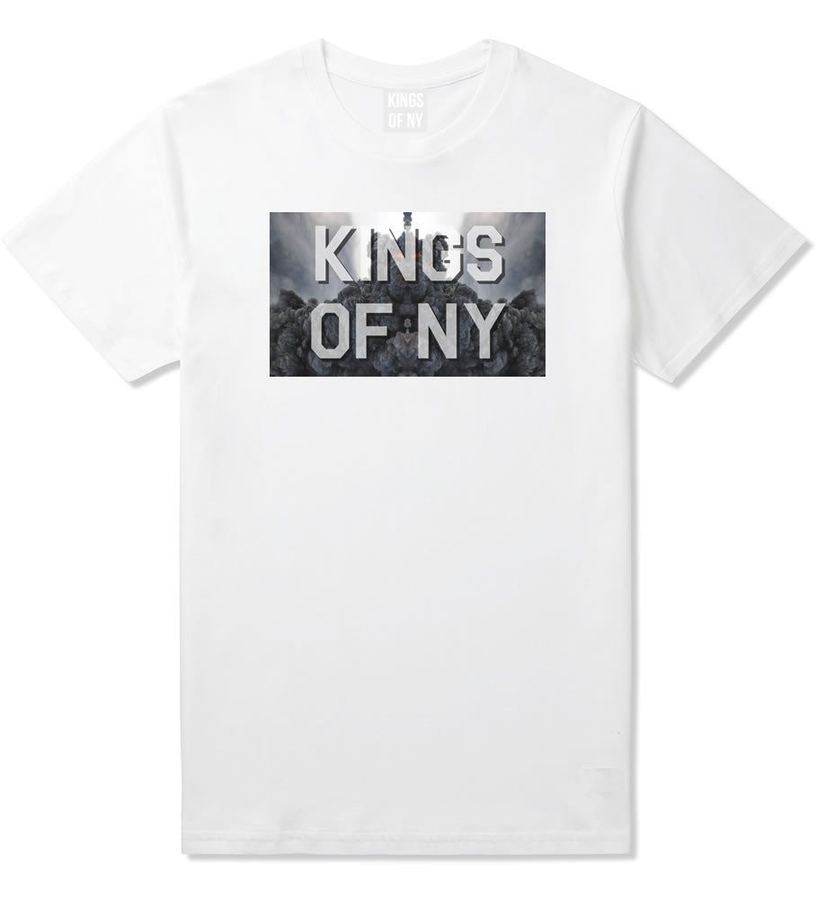 Smoke Cloud End Of Days Kings Of NY Logo T-Shirt in White By Kings Of NY