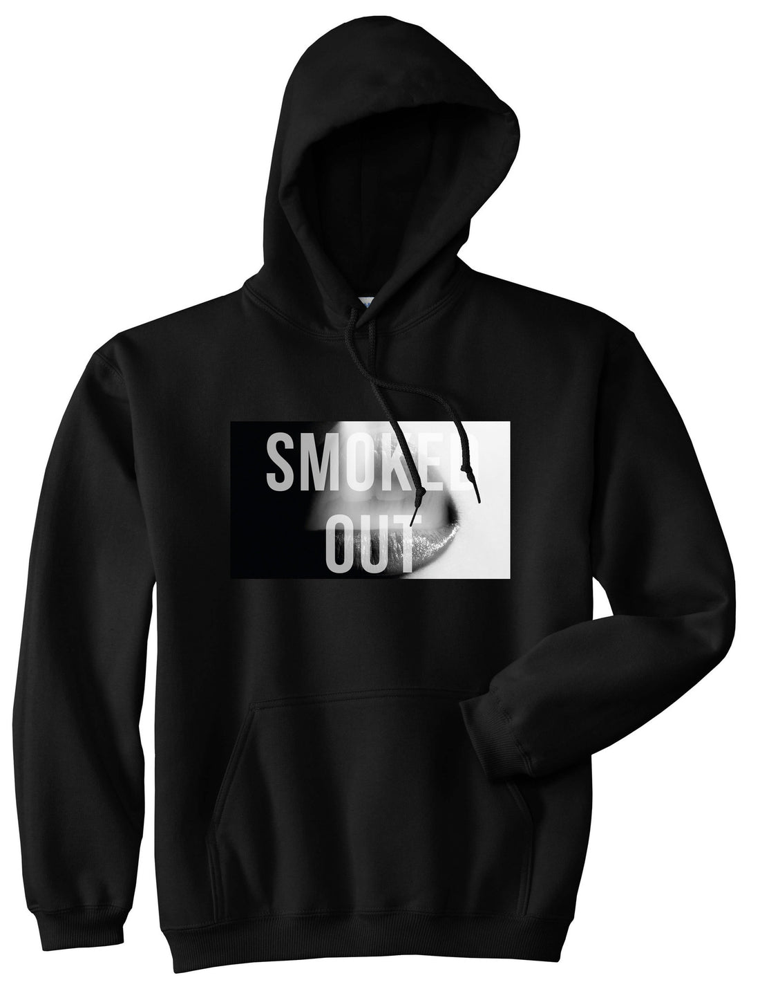 Smoked Out Weed Marijuana Girls Pot New York Pullover Hoodie Hoody In Black by Kings Of NY