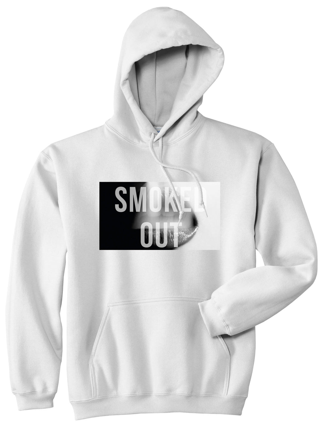 Smoked Out Weed Marijuana Girls Pot New York Pullover Hoodie Hoody in White by Kings Of NY