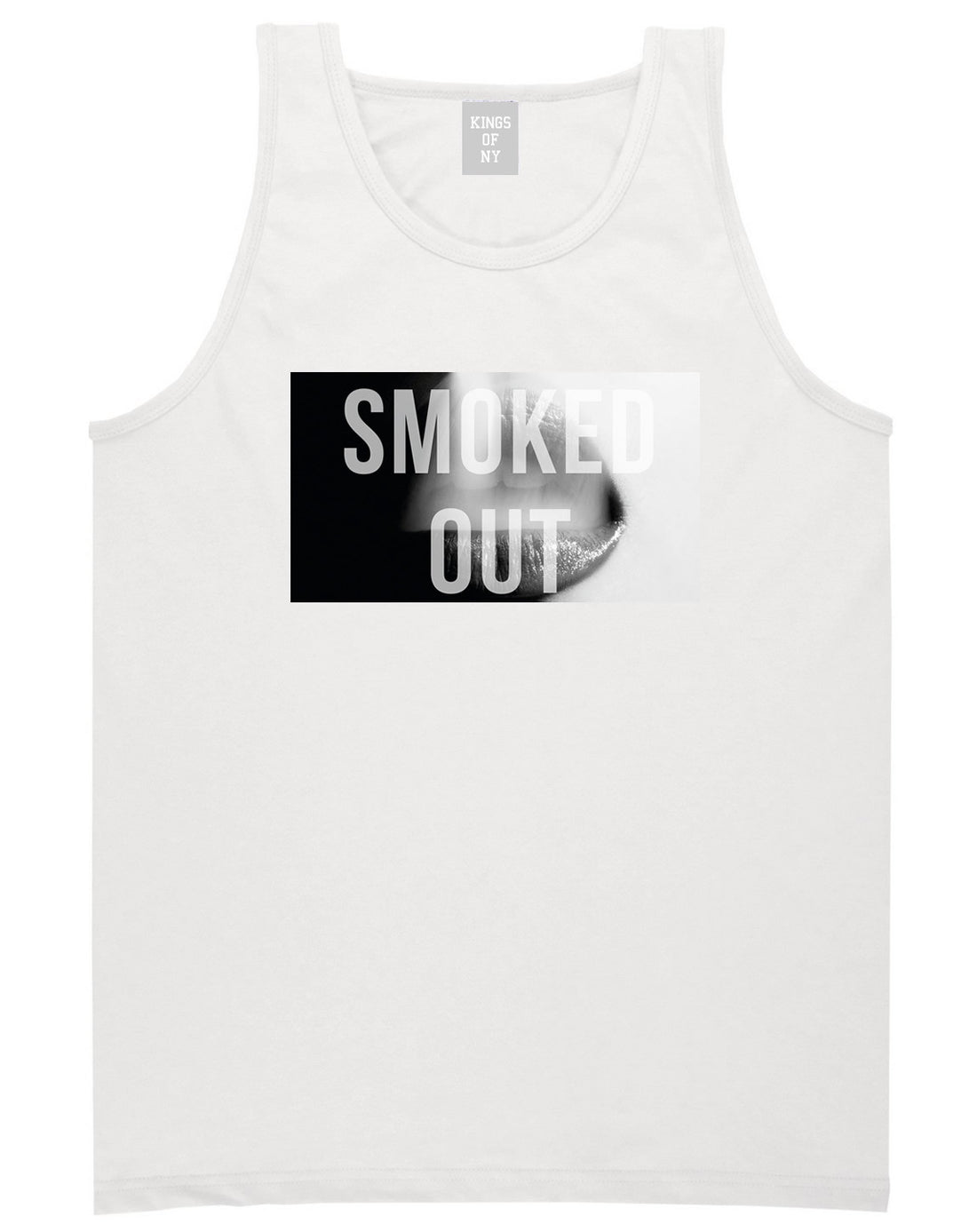 Smoked Out Weed Marijuana Girls Pot New York Tank Top In White by Kings Of NY