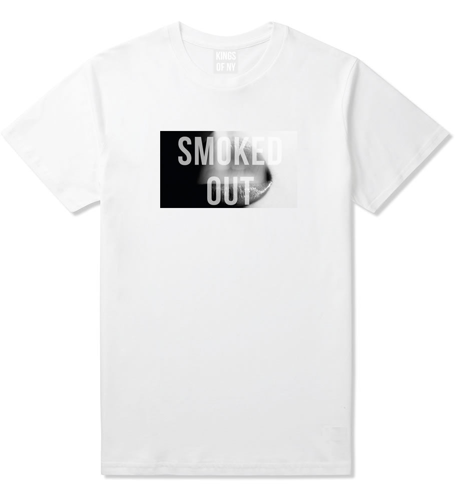 Smoked Out Weed Marijuana Girls Pot New York T-Shirt In White by Kings Of NY