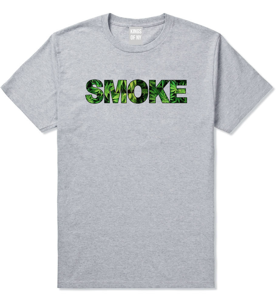 Smoke Weed Marijuana Print Boys Kids T-Shirt in Grey by Kings Of NY