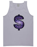 Snakeskin Money Sign Purple Animal Print Tank Top In Grey by Kings Of NY
