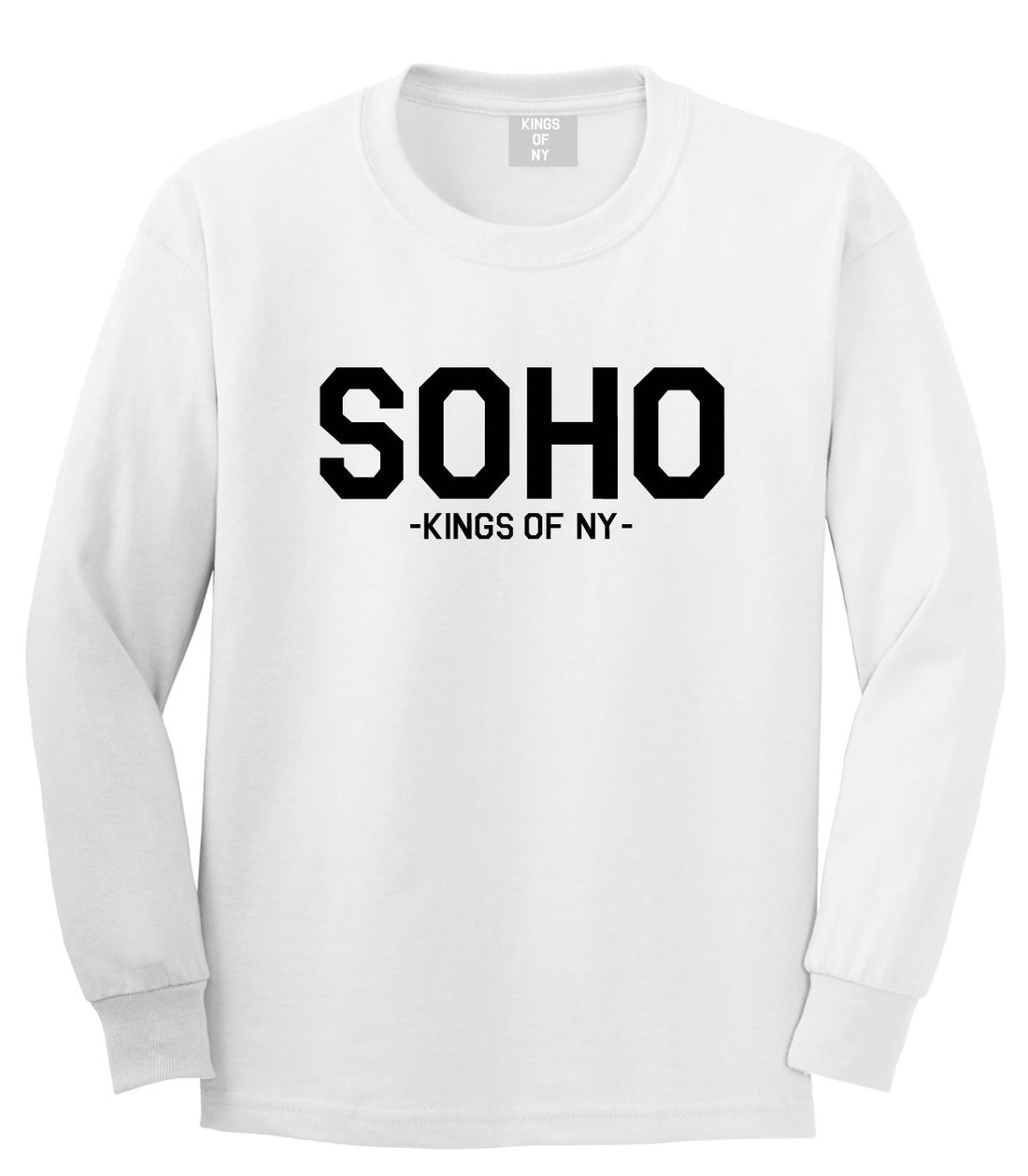 SOHO New York Fashion Long Sleeve T-Shirt in White