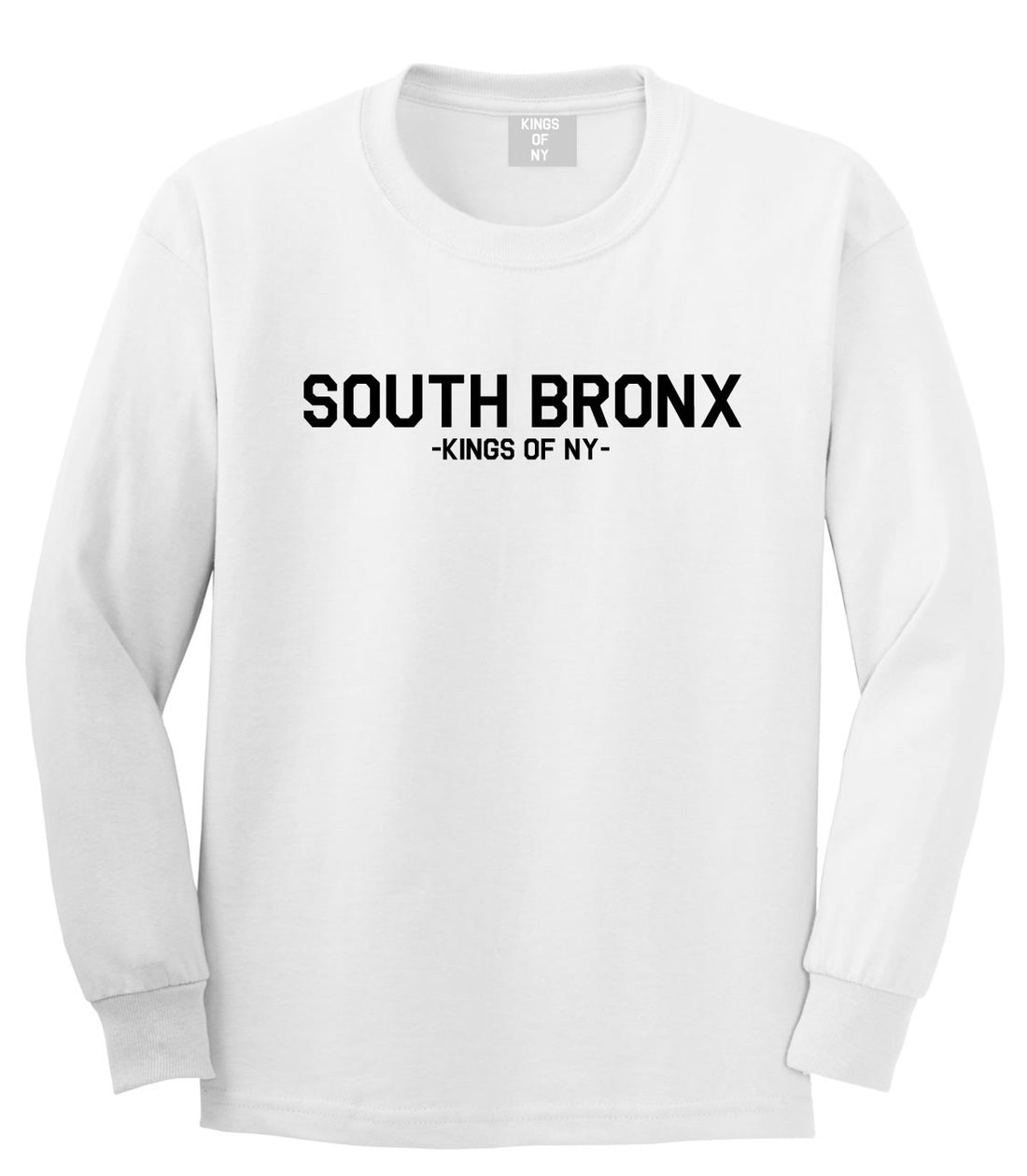 South Bronx BX New York Long Sleeve T-Shirt in White