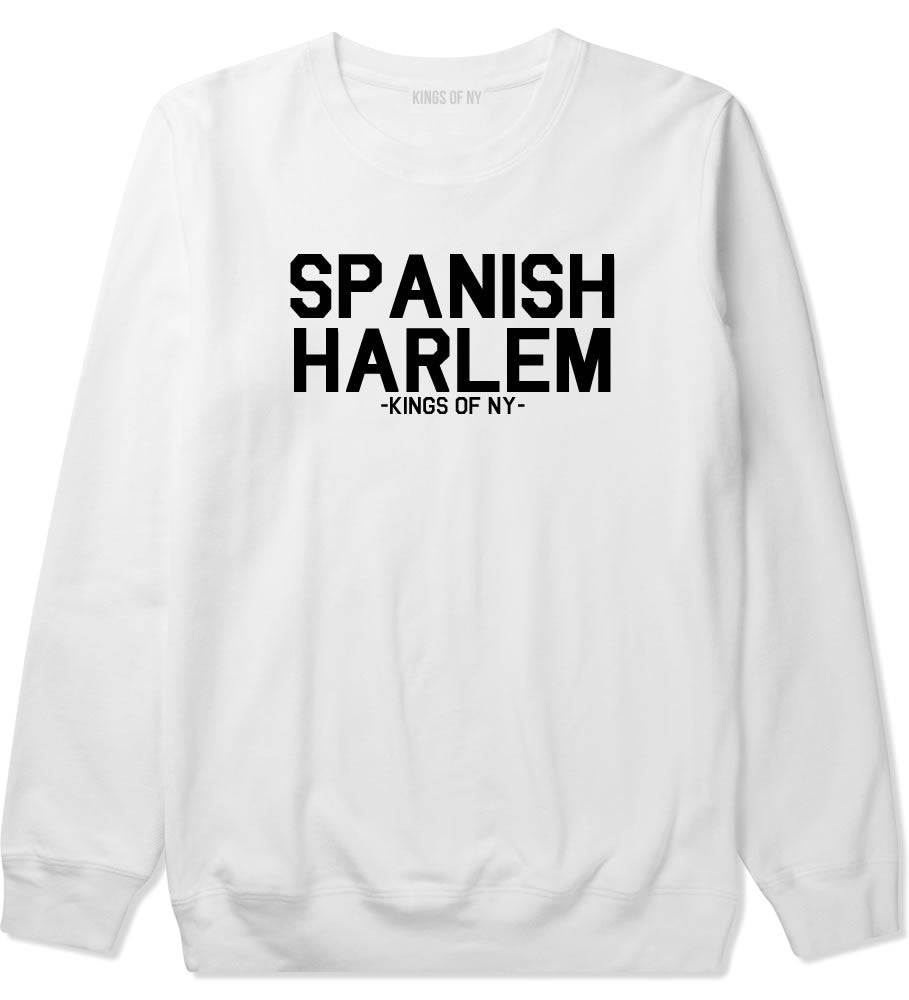 Spanish Harlem New York Crewneck Sweatshirt in White