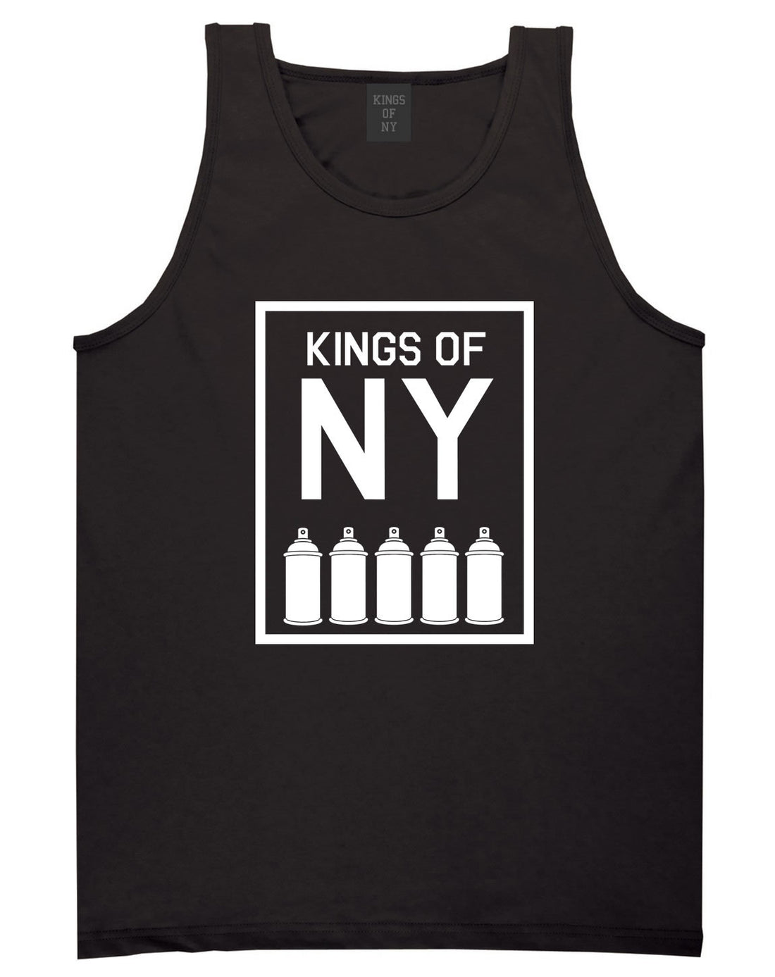Spray Can Graffiti Tank Top in Black by Kings Of NY