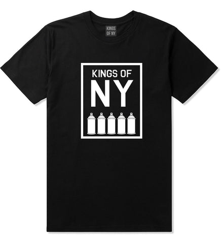 Spray Can Graffiti T-Shirt in Black by Kings Of NY