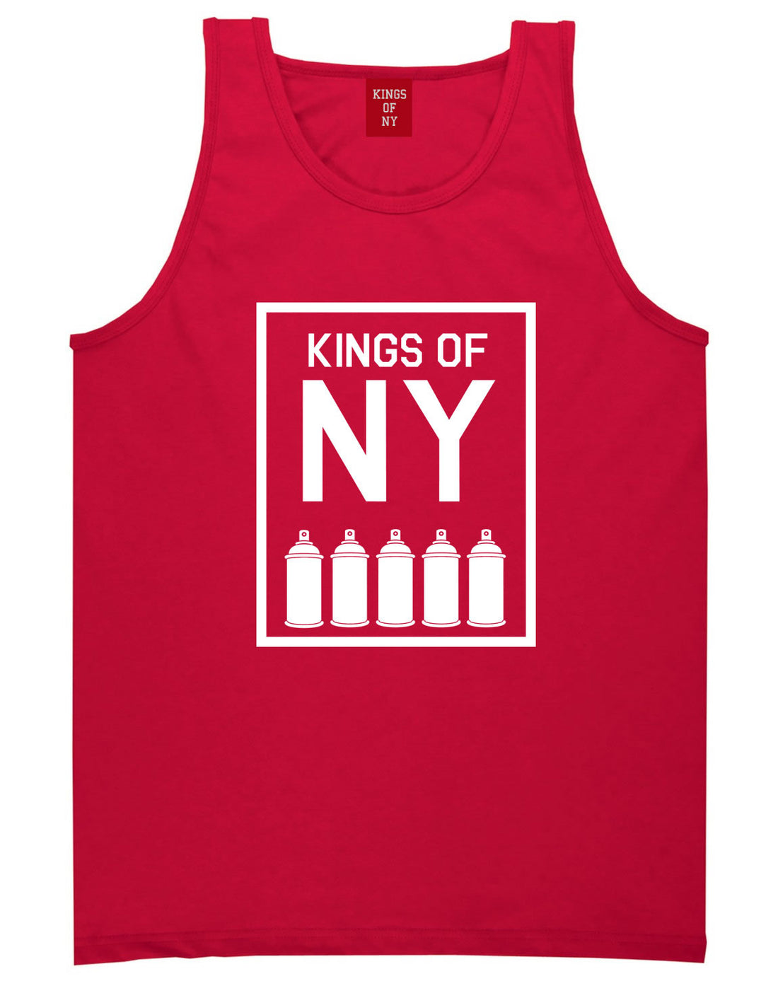 Spray Can Graffiti Tank Top in Red by Kings Of NY