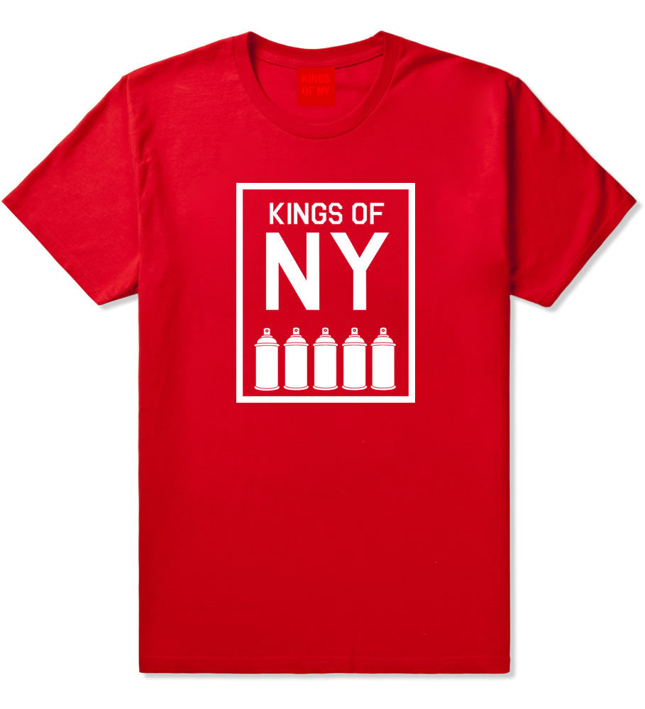 Spray Can Graffiti T-Shirt in Red by Kings Of NY