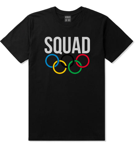 Squad Olympic Rings Logo T-Shirt in Black
