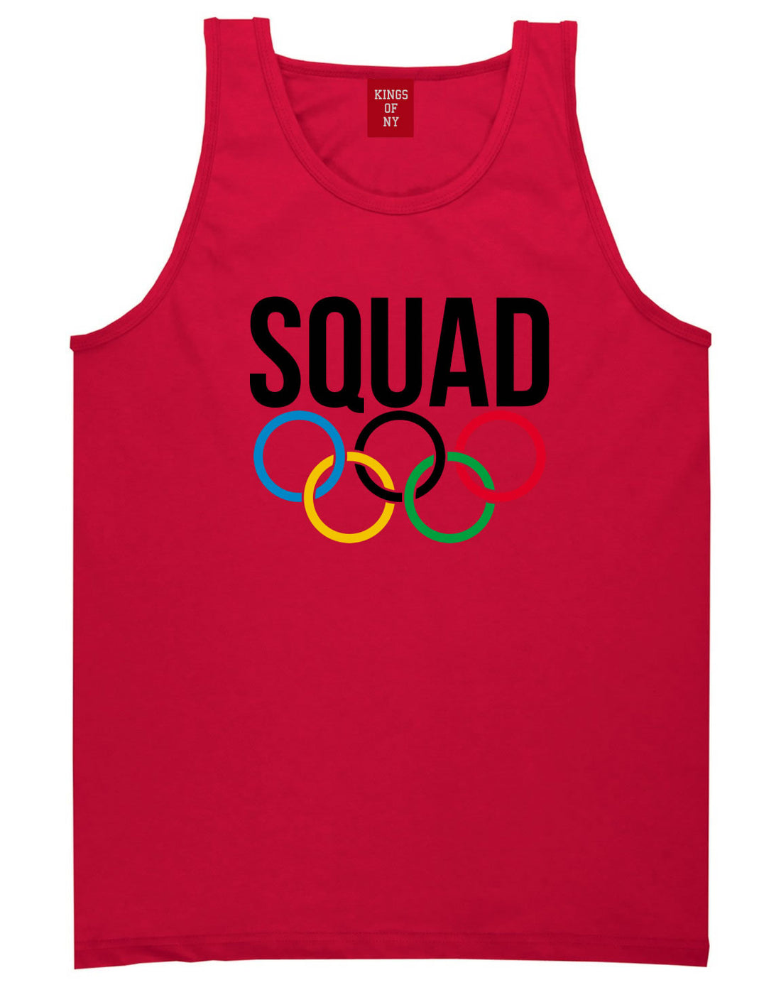Squad Olympic Rings Logo Tank Top in Red