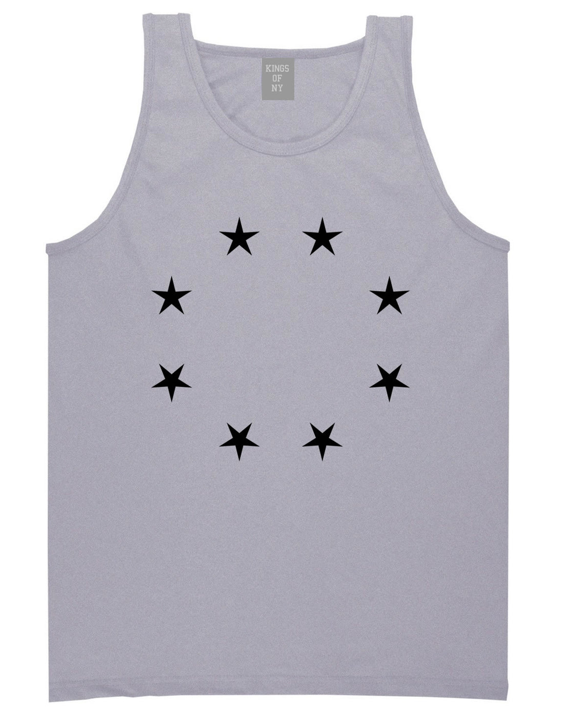 Stars Circle Scale Black by Kings Of NY True Goth Ghetto Tank Top In Grey by Kings Of NY