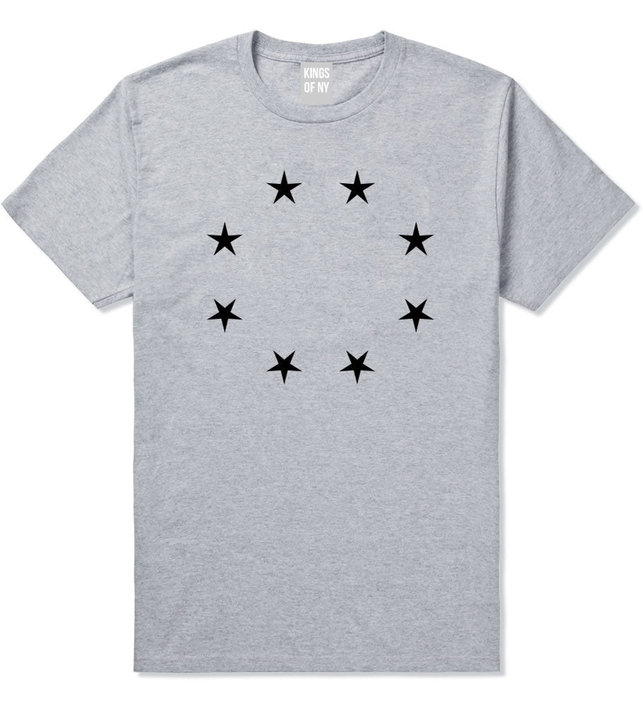 Stars Circle Scale Black by Kings Of NY True Goth Ghetto T-Shirt In Grey by Kings Of NY