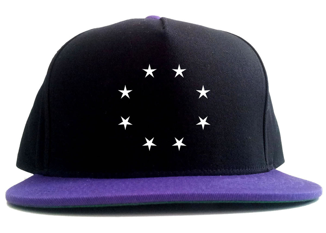 Stars Circle Goth Ghetto 2 Tone Snapback Hat By Kings Of NY
