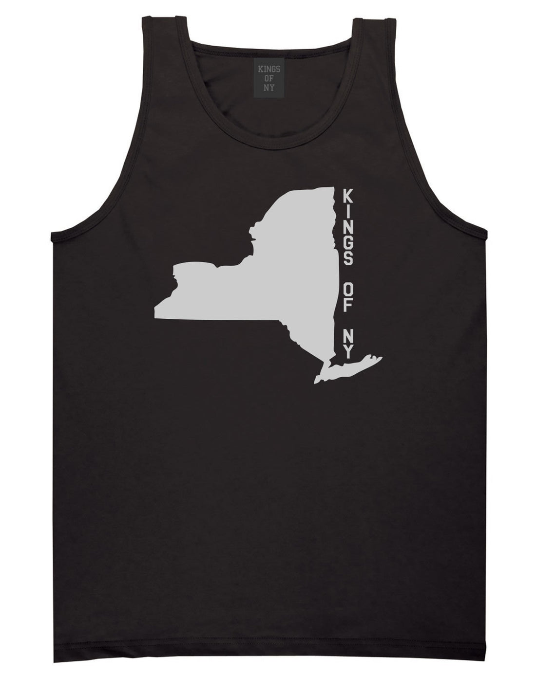 New York State Shape Tank Top in Black By Kings Of NY