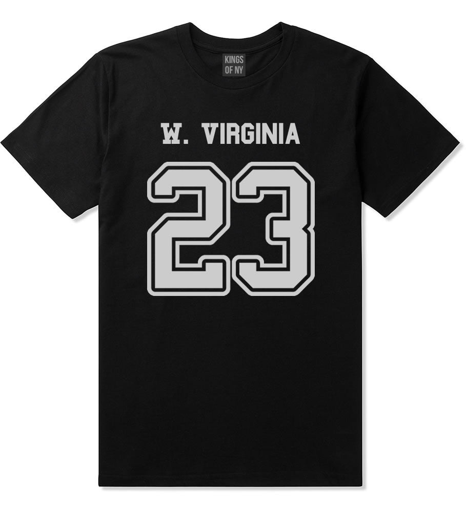 Sport Style West Virginia 23 Team State Jersey Mens T-Shirt By Kings Of NY