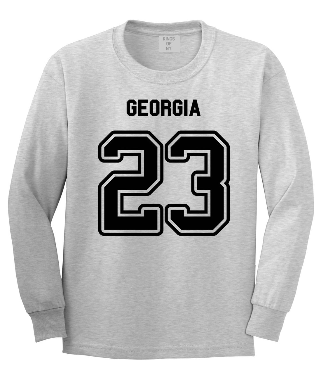 Sport Style Georgia 23 Team State Jersey Long Sleeve T-Shirt By Kings Of NY