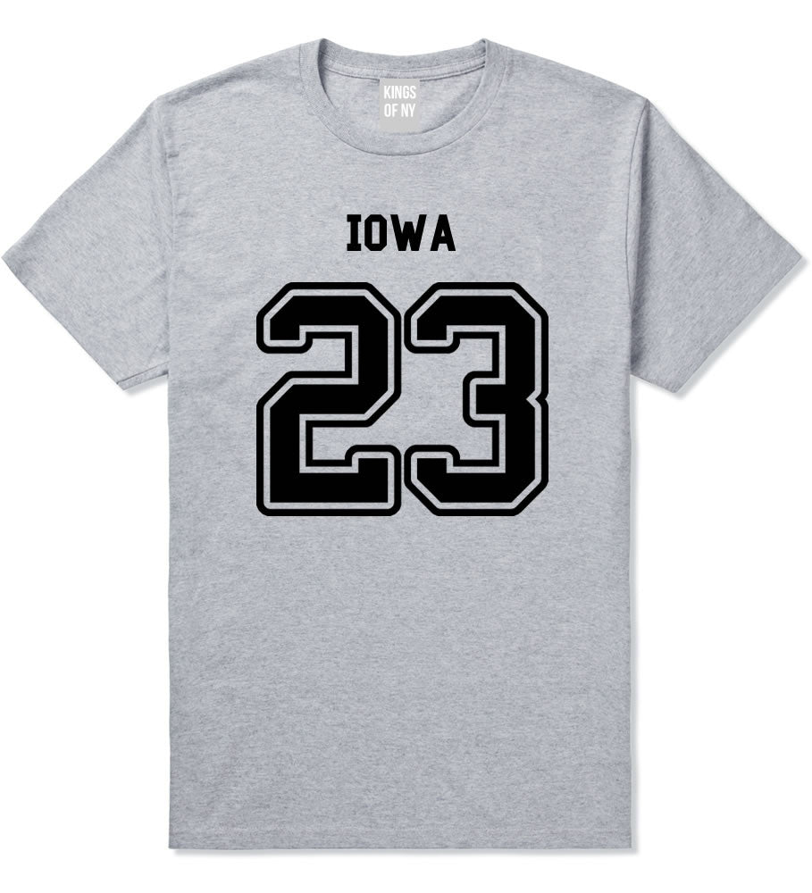 Sport Style Iowa 23 Team State Jersey Mens T-Shirt By Kings Of NY