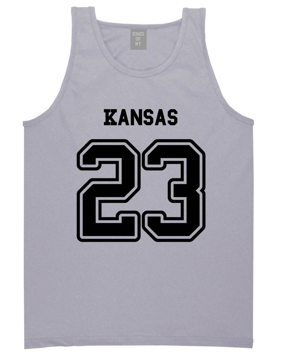 Sport Style Kansas 23 Team State Jersey Mens Tank Top By Kings Of NY