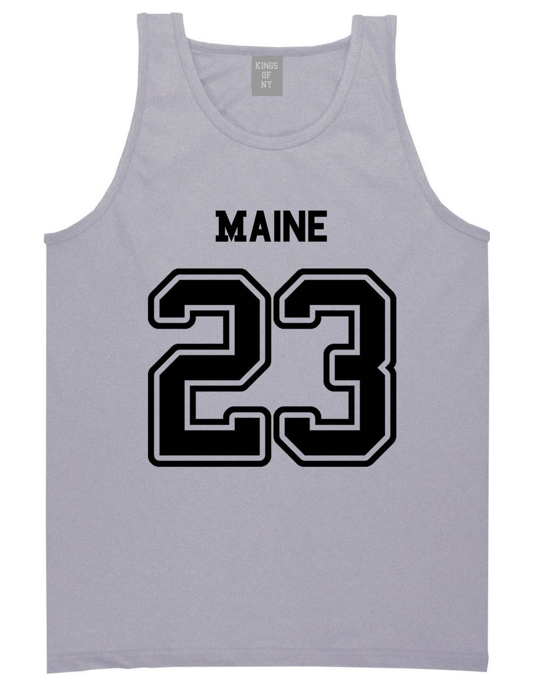 Sport Style Maine 23 Team State Jersey Mens Tank Top By Kings Of NY