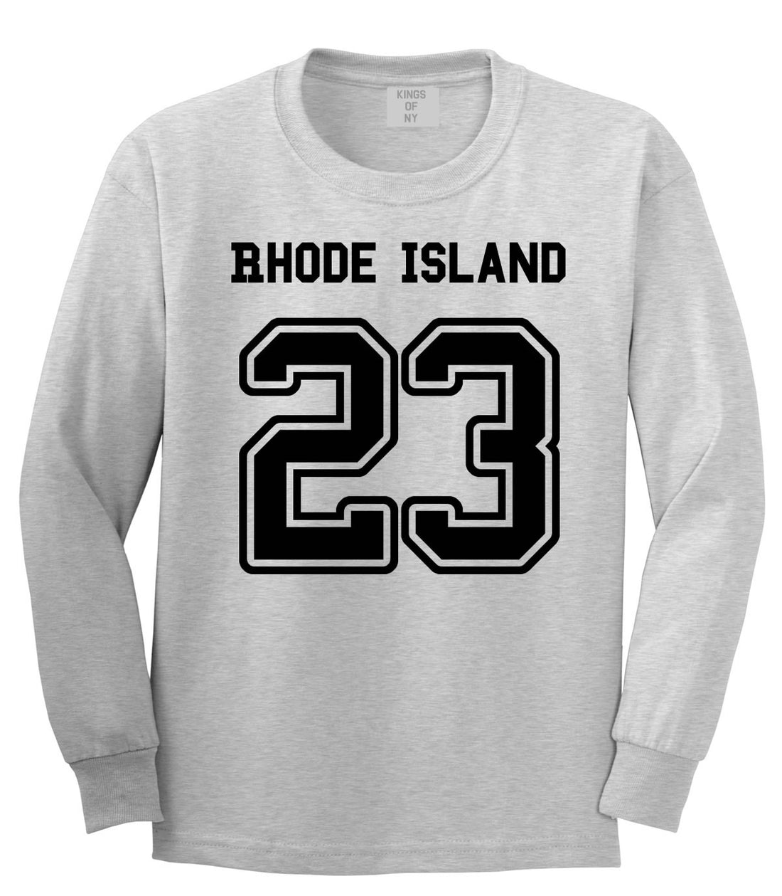 Sport Style Rhode Island 23 Team State Jersey Long Sleeve T-Shirt By Kings Of NY