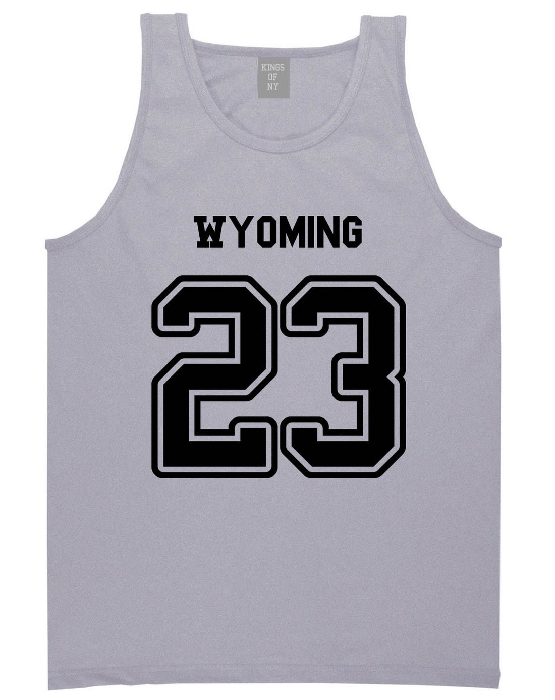 Sport Style Wyoming 23 Team State Jersey Mens Tank Top By Kings Of NY