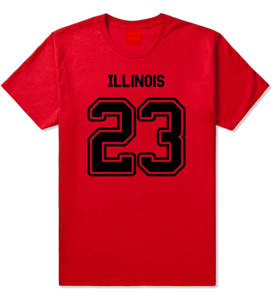 Sport Style Illinois 23 Team State Jersey Mens T-Shirt By Kings Of NY