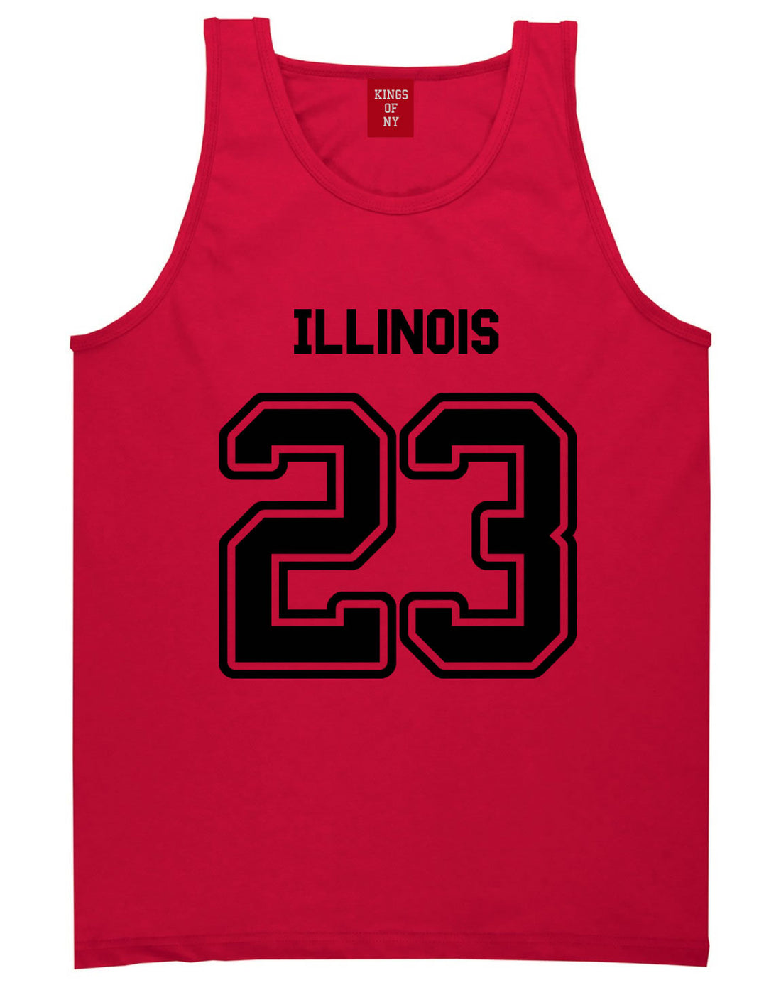 Sport Style Illinois 23 Team State Jersey Mens Tank Top By Kings Of NY