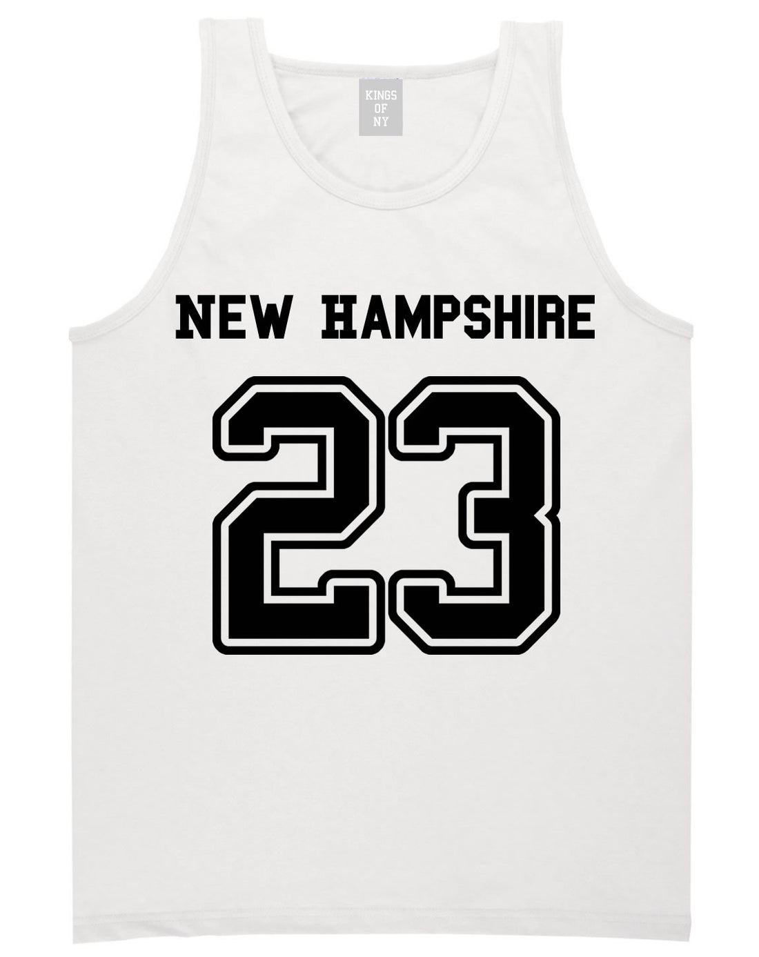 Sport Style New Hampshire 23 Team State Jersey Mens Tank Top By Kings Of NY